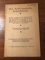 1943 Het Nederlandsche Arbeidsfront (waarin alle vakbonden, Ophalen of Verzenden, Overige soorten, Nederland, Boek of Tijdschrift
