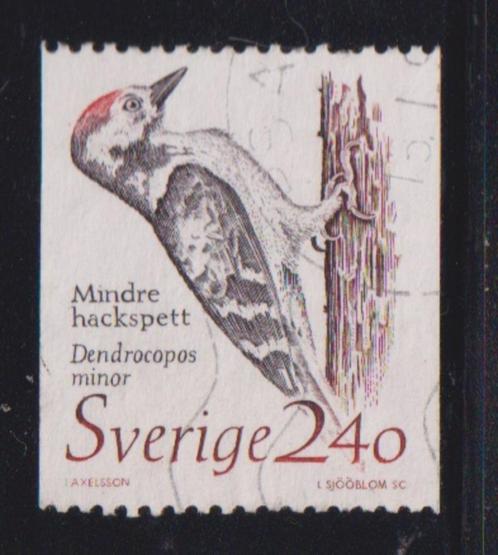 Zweden 1989 Vogel Specht, Postzegels en Munten, Postzegels | Thematische zegels, Gestempeld, Dier of Natuur, Ophalen of Verzenden