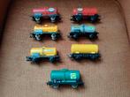 7x 2 assige tankwagons, Gelijkstroom, Fleischmann, Wagon, Ophalen of Verzenden