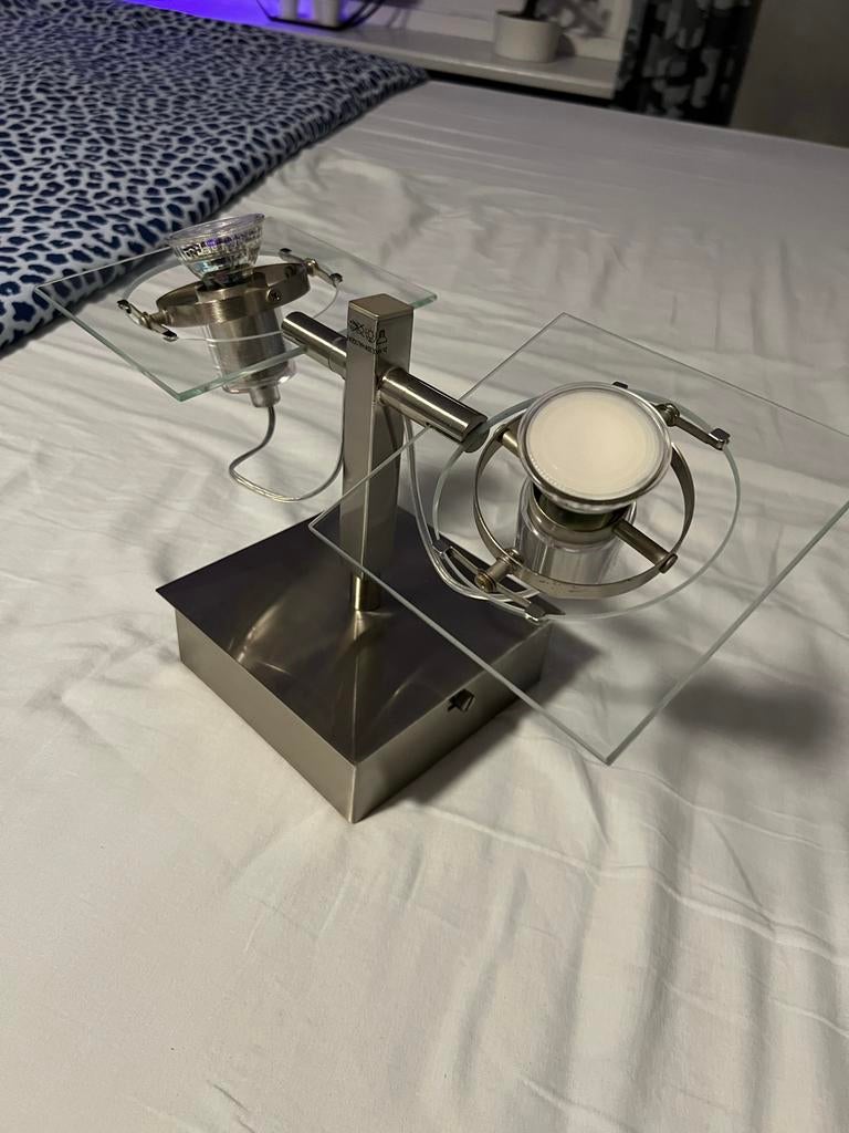 Plafonlamp met 4 extra LSC slimme lampjes, Ophalen of Verzenden, Zo goed als nieuw, Glas