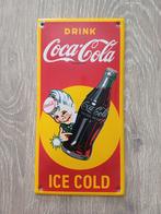 Emaille deurpost Coca-Cola, Verzamelen, Ophalen of Verzenden, Zo goed als nieuw, Reclamebord