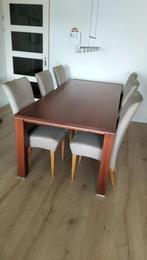 gekleuEethoek met stoelen, Huis en Inrichting, Ophalen, Zo goed als nieuw, Neutraal, 4 tot 6 stoelen