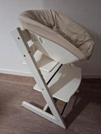 kinderstoel stokke tripp trapp met newborn zitje, Kinderen en Baby's, Kinderstoelen, Ophalen, Zo goed als nieuw, Meegroeistoel