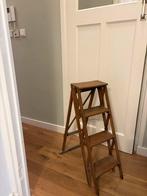 Antiek Houten Trapje / Ladder, Ophalen, Gebruikt, Trap, Opvouwbaar of Inschuifbaar