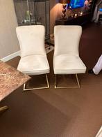 4 Eetkamerstoelen met Kruispoten, Huis en Inrichting, Stoelen, Ophalen, Gebruikt, Overige kleuren, Vier