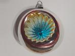 oude kerstbal / deukbal / gekleurd doorsnee 6 cm, Ophalen, Gebruikt