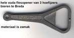 3 HOEFIJZERS BIEREN, een hele oude flesopener, zamak, Ophalen of Verzenden, Gebruikt, Overige merken