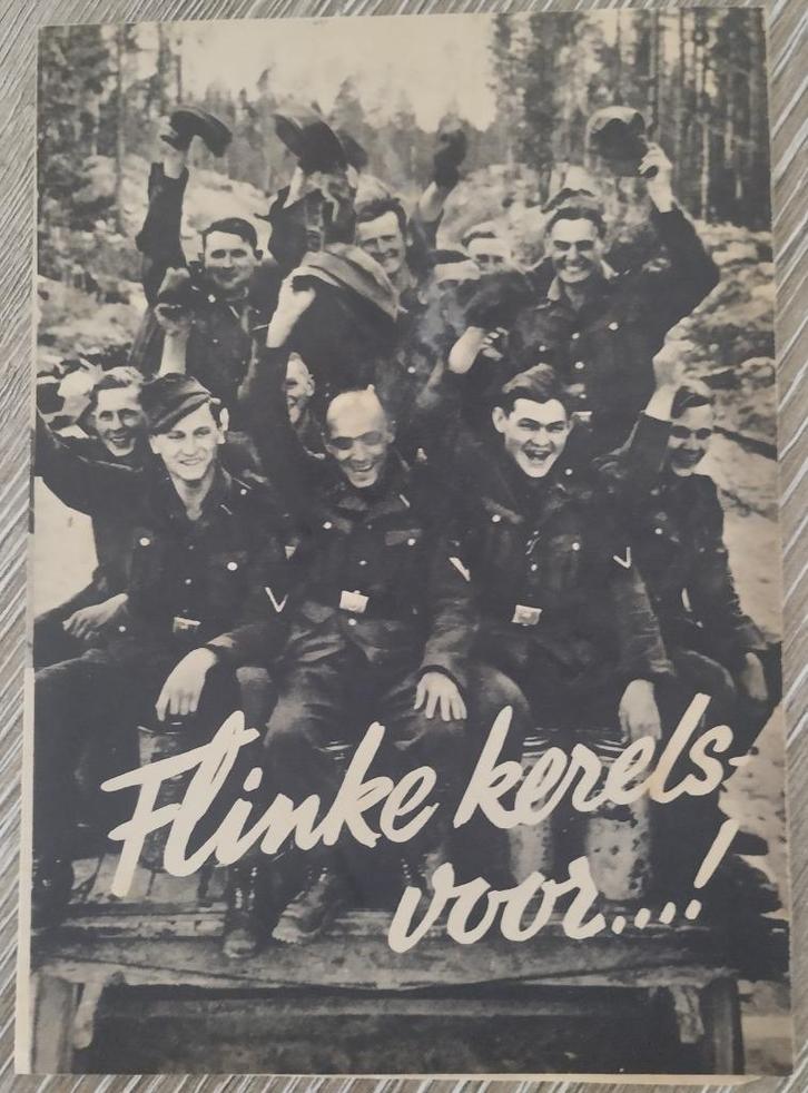 Flinke kerels voor...! (NL wervingsfolder WO II ), Verzamelen, Militaria | Tweede Wereldoorlog, Landmacht, Boek of Tijdschrift