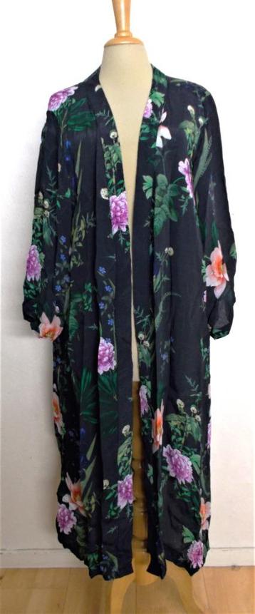 Zwart vest/jurk met bloem print! XL beschikbaar voor biedingen