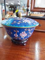 Vintage Chinese cloisonné blauw, Ophalen of Verzenden