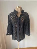 Zwarte Nikkie kante bloes met vleermouw., Kleding | Dames, Blouses en Tunieken, Maat 38/40 (M), Zwart, Ophalen of Verzenden, Zo goed als nieuw
