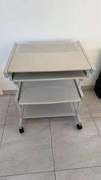 Metalen computermeubel met wieletjes, Ophalen, Zo goed als nieuw, Minder dan 70 cm, 70 tot 120 cm