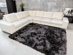 !!ACTIE!! GEBROKEN WITTE LUXE HOEKBANK, GRATIS LEVERING, Verzenden, Hoekbank, Metaal, Zo goed als nieuw
