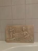 Griekse Plaquette - van Steen ,Wanddecoratie, Antiek en Kunst, Kunst | Beelden en Houtsnijwerken, Ophalen of Verzenden