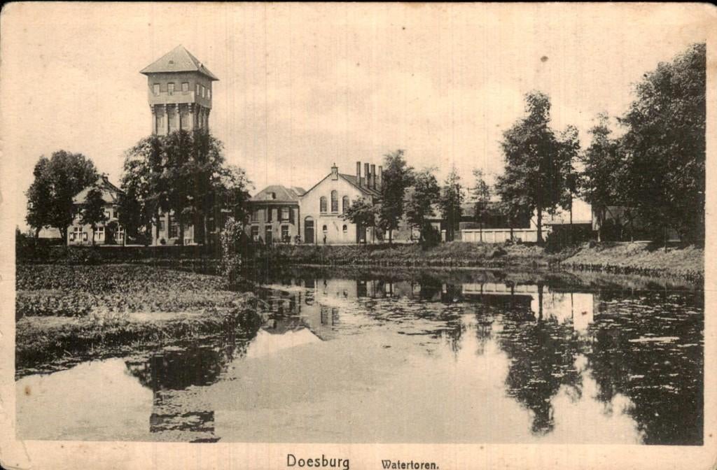 Doesburg - Watertoren - Ansicht, Ophalen of Verzenden, Voor 1920, Gelopen, Gelderland