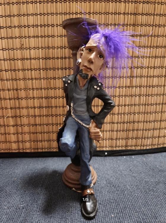 Punk kandelaar paars haar, Ophalen of Verzenden, Nieuw, Mens