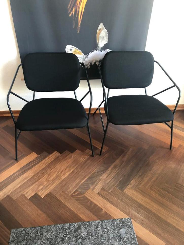 House dokter lounge stoelen Klever., Huis en Inrichting, Stoelen, Zo goed als nieuw, Eén, Metaal, Zwart, Ophalen