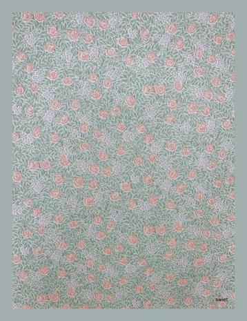 7395 Vintage retro oud barok bloemetjes behang behangpapier beschikbaar voor biedingen