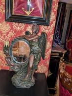 Antieke Engel Spiegel beeld, Huis en Inrichting, Woonaccessoires | Spiegels, Ophalen of Verzenden, Rechthoekig, Minder dan 50 cm