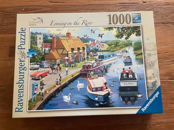 Ravensburger Puzzel 1000 Stukjes - Evening on the River beschikbaar voor biedingen