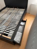 Ikea bed Malm zwart 140x200 incl lattenbodem, Huis en Inrichting, Slaapkamer | Bedden, Ophalen, Zwart, Tweepersoons, 140 cm