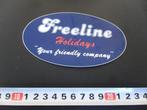 sticker freeline holidays - your friendly company, Ophalen, Zo goed als nieuw