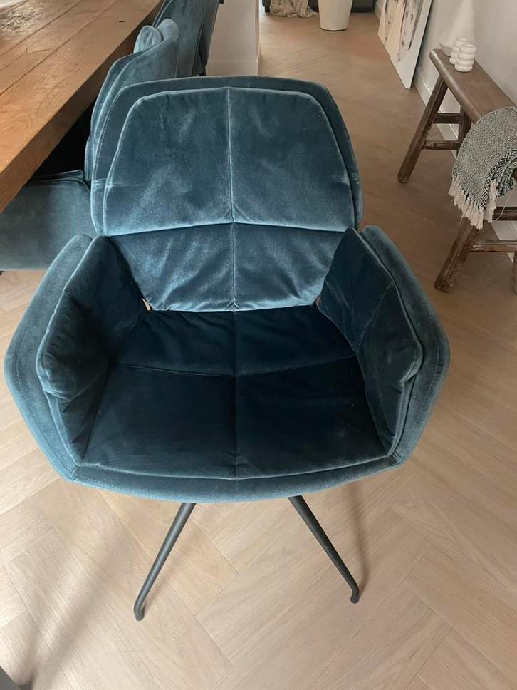 Mobitec Mood Stoel - Petrol - ZGAN!, Huis en Inrichting, Stoelen, Zo goed als nieuw, Vijf, Zes of meer stoelen, Stof, Blauw, Ophalen