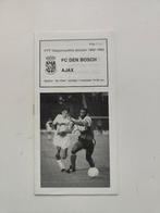 FC Den Bosch - AJAX Programma Seizoen 1992/93 d.d. 1-11-1992, Verzenden, Zo goed als nieuw, Ajax, Overige typen