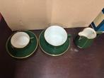 Groen Frans Koffieservies apilco, Huis en Inrichting, Keuken | Servies, Ophalen, Gebruikt, Keramiek, Effen