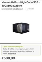 Kweektent 3x3x2.25, Ophalen, Zo goed als nieuw, Kweektent