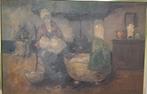 Schilderij Willem Jilts Pols "Moeder en kind", Antiek en Kunst, Ophalen of Verzenden