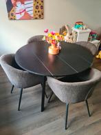 WOOOD ronde eettafel zwart, Ophalen, Gebruikt, Rond, Vier personen