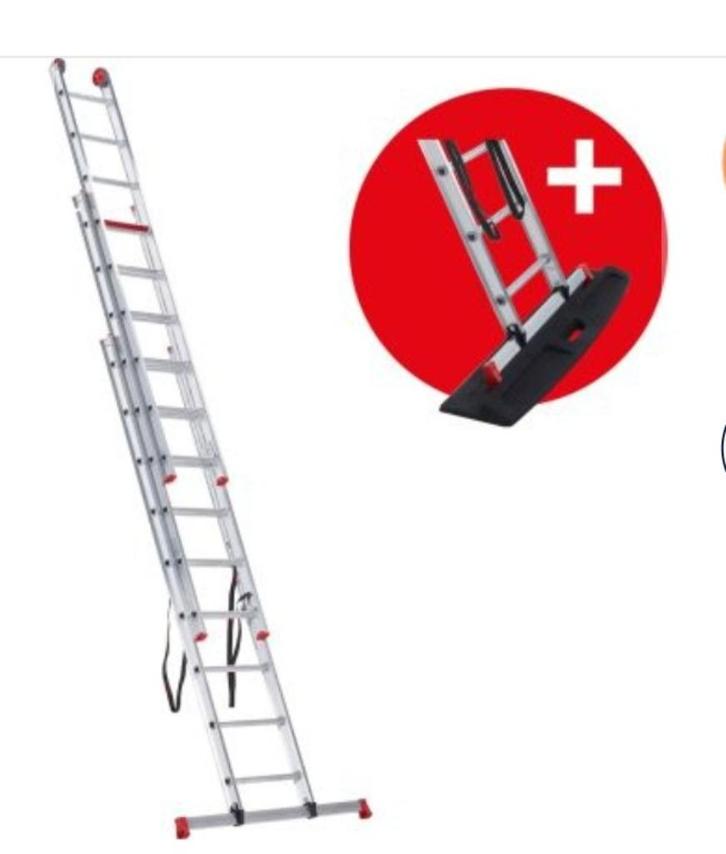 Altrex ladder incl. laddermat (nieuwstaat), Doe-het-zelf en Verbouw, Ladders en Trappen, Zo goed als nieuw, Ladder, 4 meter of meer