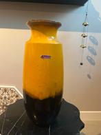 Vintage Scheurich Vaas - Geel/oranje/Bruin, Huis en Inrichting, Woonaccessoires | Vazen, 50 tot 75 cm, Geel, Aardewerk of Porselein