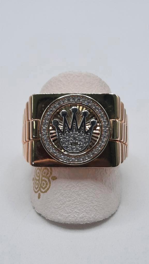 gouden Rolex ring 14kt, Sieraden, Tassen en Uiterlijk, Ringen, Nieuw, Heer, Goud, Goud, Ophalen of Verzenden