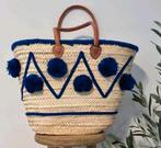 Pom pom standtas, boodschapen tas met lederen handgrepen, Ophalen of Verzenden, Nieuw, 40 tot 60 cm