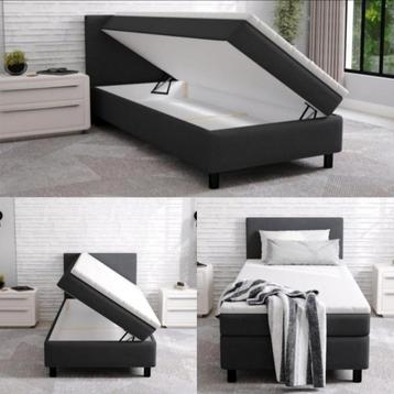 Opberg boxspring bed 1 persoons NU. €250,- NIEUW GELEVERD!   beschikbaar voor biedingen