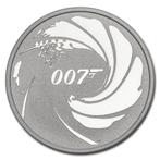 1 OZ ZILVER JAMES BOND 007 TUVALU, Ophalen of Verzenden, Zilver