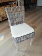 4 rotan eetkamer stoelen met kussens, Huis en Inrichting, Overige Huis en Inrichting, Ophalen, Gebruikt