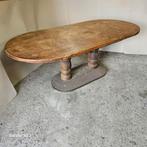 robuuste ovale eettafel met gietijzeren voet, Ophalen, Gebruikt, Vijf personen of meer, Metaal