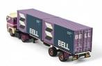 TEKNO SCANIA 140 + CONTAINEROPLEGGER + CONTAINERS - DE WILDE, Hobby en Vrije tijd, Modelauto's | 1:50, ., Nieuw, Tekno, Bus of Vrachtwagen