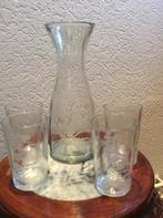 Karaf met 4 glazen (PTMD collection) Mooie glazen karaf met, Ophalen, Overige typen, Nieuw, Glas