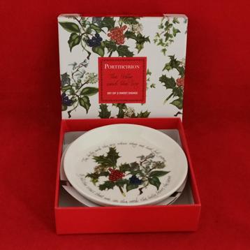 Portmeirion The Holly & The Ivy - 2 sweet dishes Kerst nieuw beschikbaar voor biedingen