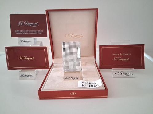 Dupont Aansteker L1 Diamant Model Zilver Kleur Full Set ZGAN, Verzamelen, Rookartikelen, Aanstekers en Luciferdoosjes, Zo goed als nieuw