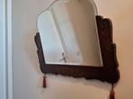 Houten wandspiegel. Ongeveer 100 jaar oud., Antiek en Kunst, Ophalen, Rechthoekig