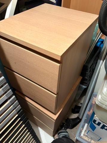 Ikea Malm nachtkastjes beuken - afbeelding 1
