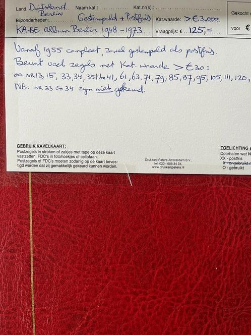 DUBBELE VERZAMELING POSTZEGELS BERLIJN, POSTFRIS+ GESTEMPELD, Postzegels en Munten, Postzegels | Volle albums en Verzamelingen
