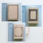 Houten rubberen stempels set Frames, Hobby en Vrije tijd, Stempelen, Ophalen of Verzenden, Nieuw, Houten stempel