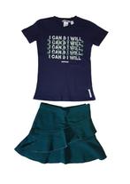 Prachtig NIK & NIK setje shirt met rok maat 12/152., Kinderen en Baby's, Kinderkleding | Maat 152, Nik&Nik, Zo goed als nieuw