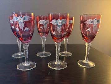 Mooie set van 6 Murano borrelglaasjes beschikbaar voor biedingen